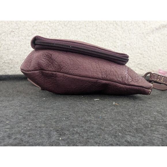 Fossil Vintage Leather Burgundy Plum Crossbody Bag Shoulderbag Purse Slim - Picture 5 of 13